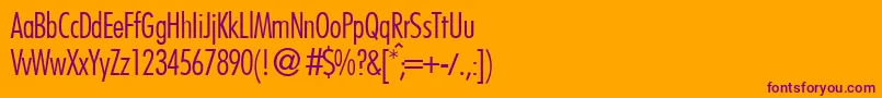 FutoralconlidbNormal Font – Purple Fonts on Orange Background