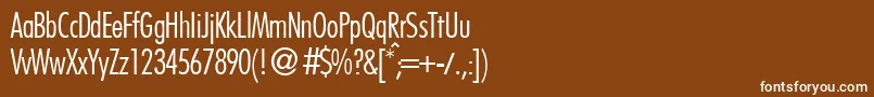 Шрифт FutoralconlidbNormal – белые шрифты на коричневом фоне