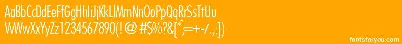 Шрифт FutoralconlidbNormal – белые шрифты на оранжевом фоне