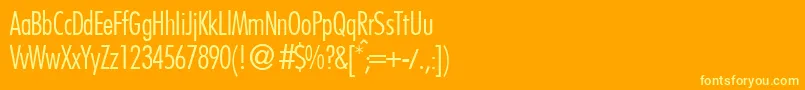 フォントFutoralconlidbNormal – オレンジの背景に黄色の文字