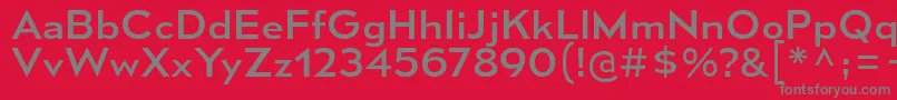 フォントMesmerizeSeRg – 赤い背景に灰色の文字