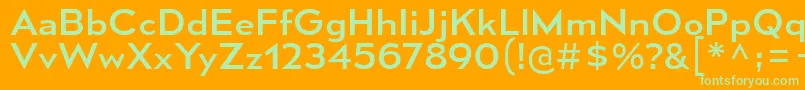 MesmerizeSeRg Font – Green Fonts on Orange Background