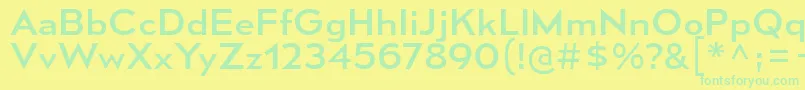 Czcionka MesmerizeSeRg – zielone czcionki na żółtym tle