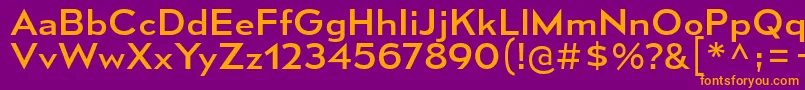MesmerizeSeRg Font – Orange Fonts on Purple Background