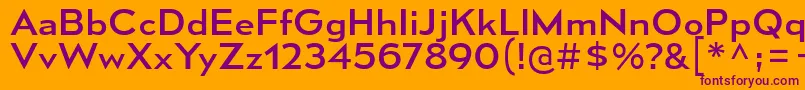 MesmerizeSeRg-Schriftart – Violette Schriften auf orangefarbenem Hintergrund