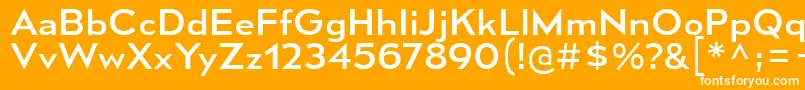 MesmerizeSeRg Font – White Fonts on Orange Background