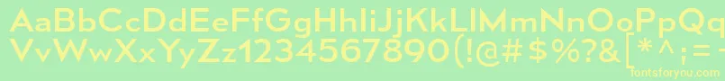 MesmerizeSeRg Font – Yellow Fonts on Green Background