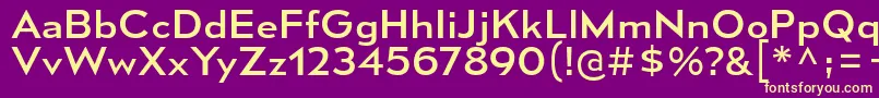 MesmerizeSeRg Font – Yellow Fonts on Purple Background