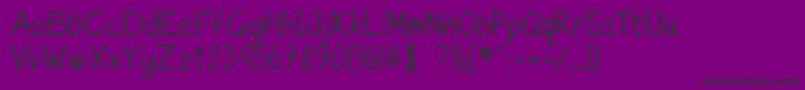 KurzetstypeV1.4-Schriftart – Schwarze Schriften auf violettem Hintergrund