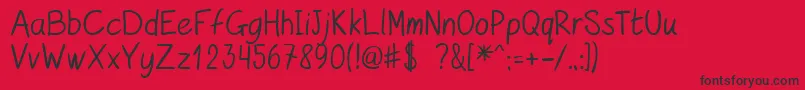 KurzetstypeV1.4 Font – Black Fonts on Red Background
