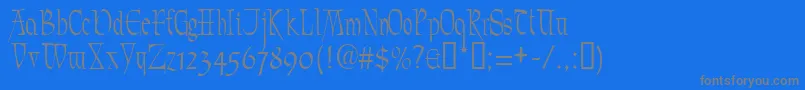 Marmyadose Font – Gray Fonts on Blue Background
