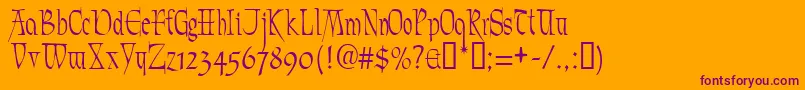 fuente Marmyadose – Fuentes Moradas Sobre Fondo Naranja