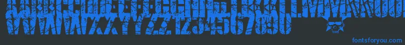 SmashPunkers1 Font – Blue Fonts on Black Background