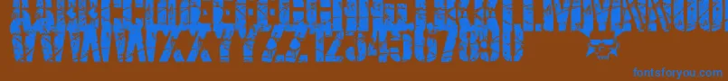 SmashPunkers1 Font – Blue Fonts on Brown Background