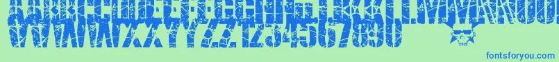 fuente SmashPunkers1 – Fuentes Azules Sobre Fondo Verde