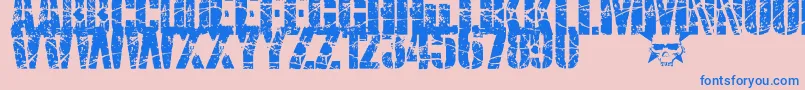 SmashPunkers1 Font – Blue Fonts on Pink Background