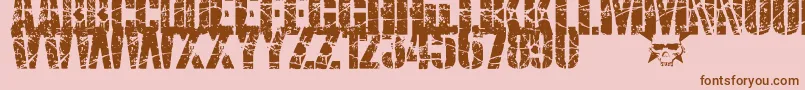 SmashPunkers1 Font – Brown Fonts on Pink Background