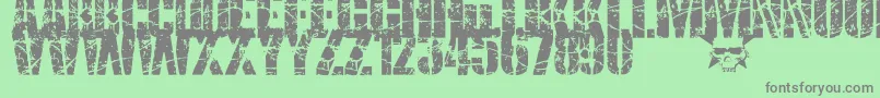 SmashPunkers1 Font – Gray Fonts on Green Background