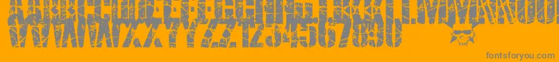 SmashPunkers1 Font – Gray Fonts on Orange Background