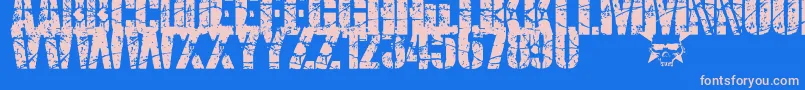 fuente SmashPunkers1 – Fuentes Rosadas Sobre Fondo Azul