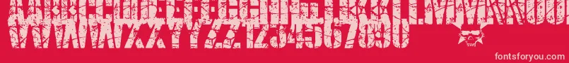 SmashPunkers1-fontti – vaaleanpunaiset fontit punaisella taustalla