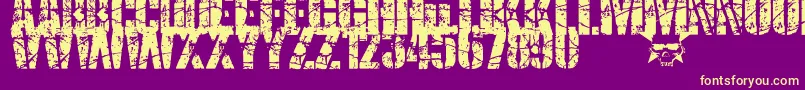 SmashPunkers1 Font – Yellow Fonts on Purple Background