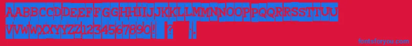 Xero4 Font – Blue Fonts on Red Background