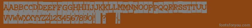 Xero4 Font – Gray Fonts on Brown Background