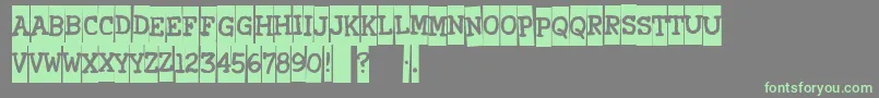 Xero4 Font – Green Fonts on Gray Background