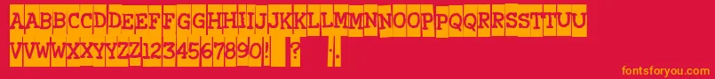 Xero4 Font – Orange Fonts on Red Background