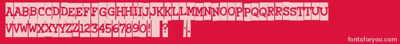 Xero4 Font – Pink Fonts on Red Background