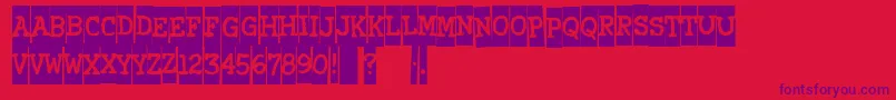 Xero4 Font – Purple Fonts on Red Background