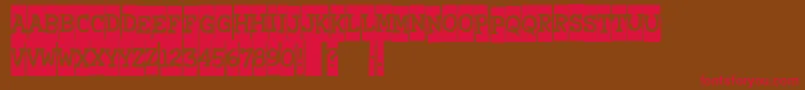 Xero4 Font – Red Fonts on Brown Background