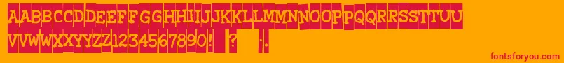 Xero4 Font – Red Fonts on Orange Background