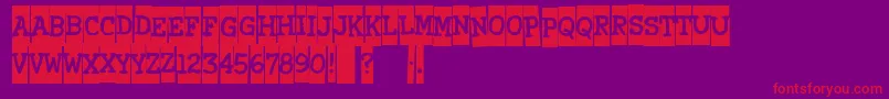 Xero4 Font – Red Fonts on Purple Background