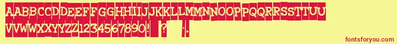 Xero4 Font – Red Fonts on Yellow Background