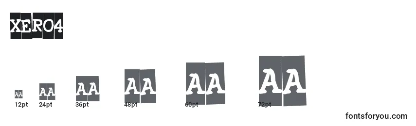 Xero4 Font Sizes