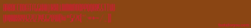 FurgatorioSans-Schriftart – Rote Schriften auf braunem Hintergrund