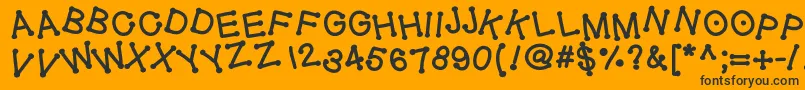 Geldoticajumpythickf Font – Black Fonts on Orange Background