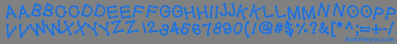 Geldoticajumpythickf Font – Blue Fonts on Gray Background