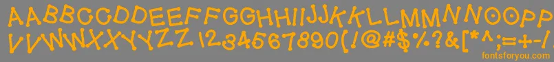 Geldoticajumpythickf Font – Orange Fonts on Gray Background