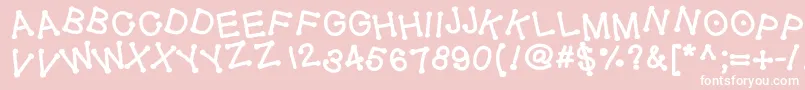 Geldoticajumpythickf Font – White Fonts on Pink Background