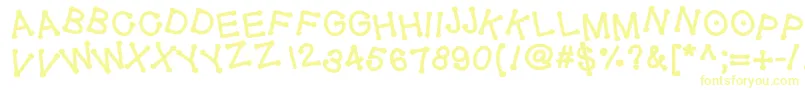 Geldoticajumpythickf Font – Yellow Fonts on White Background