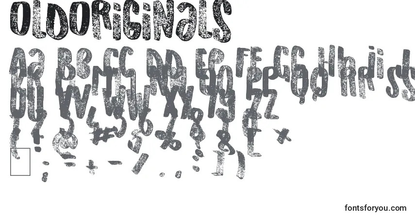 OldOriginals-fontti – aakkoset, numerot, erikoismerkit