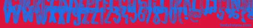 Police OldOriginals – polices bleues sur fond rouge