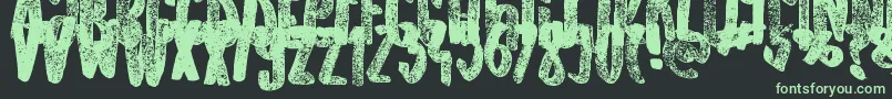 OldOriginals-Schriftart – Grüne Schriften auf schwarzem Hintergrund