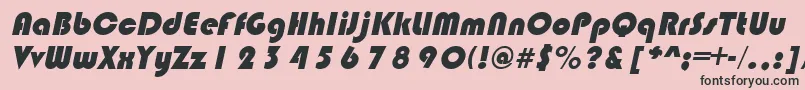 BlimpoItalic Font – Black Fonts on Pink Background