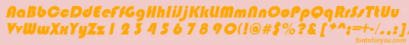 BlimpoItalic Font – Orange Fonts on Pink Background