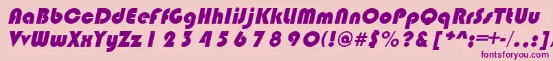 BlimpoItalic Font – Purple Fonts on Pink Background