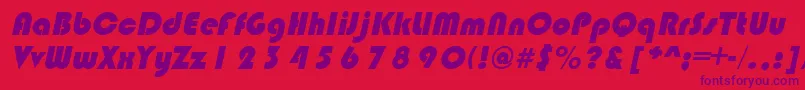 BlimpoItalic Font – Purple Fonts on Red Background